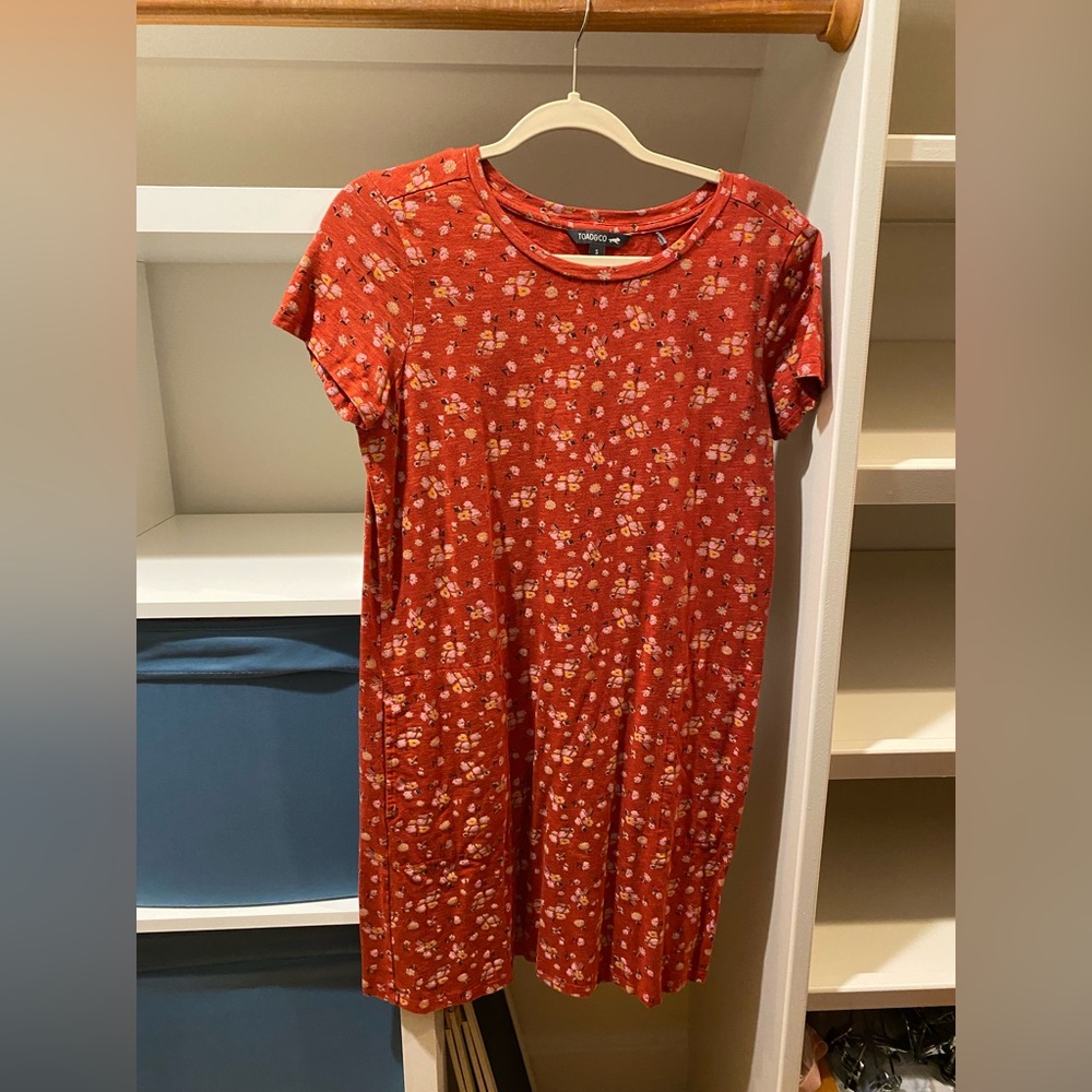 Toad&Co Red Floral Dress